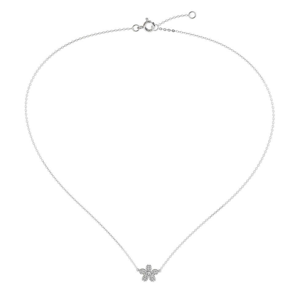 Náhrdelník s diamanty Flower
