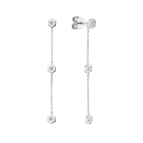 Náušnice s diamanty HexaTriplet