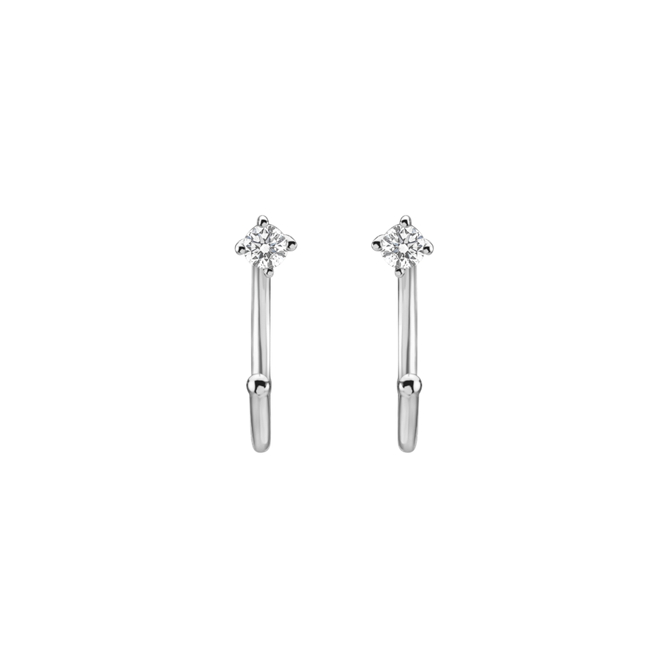 Náušnice s diamantem Tango
