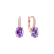Náušnice s diamanty a ametystem Niké Elegance3