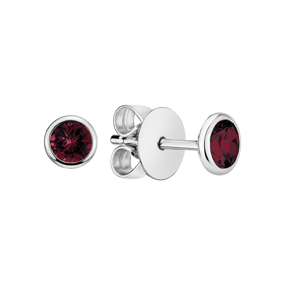 Náušnice s rhodolitem Neon Dots