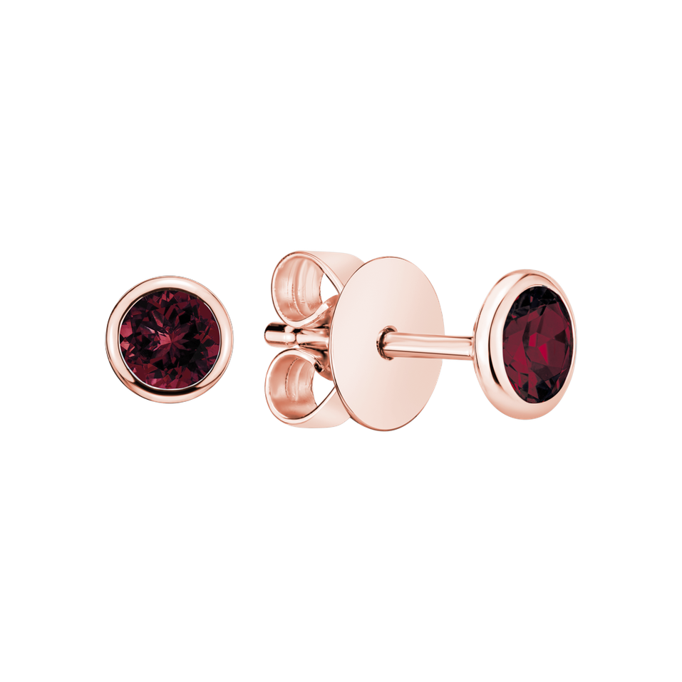 Náušnice s rhodolitem Neon Dots