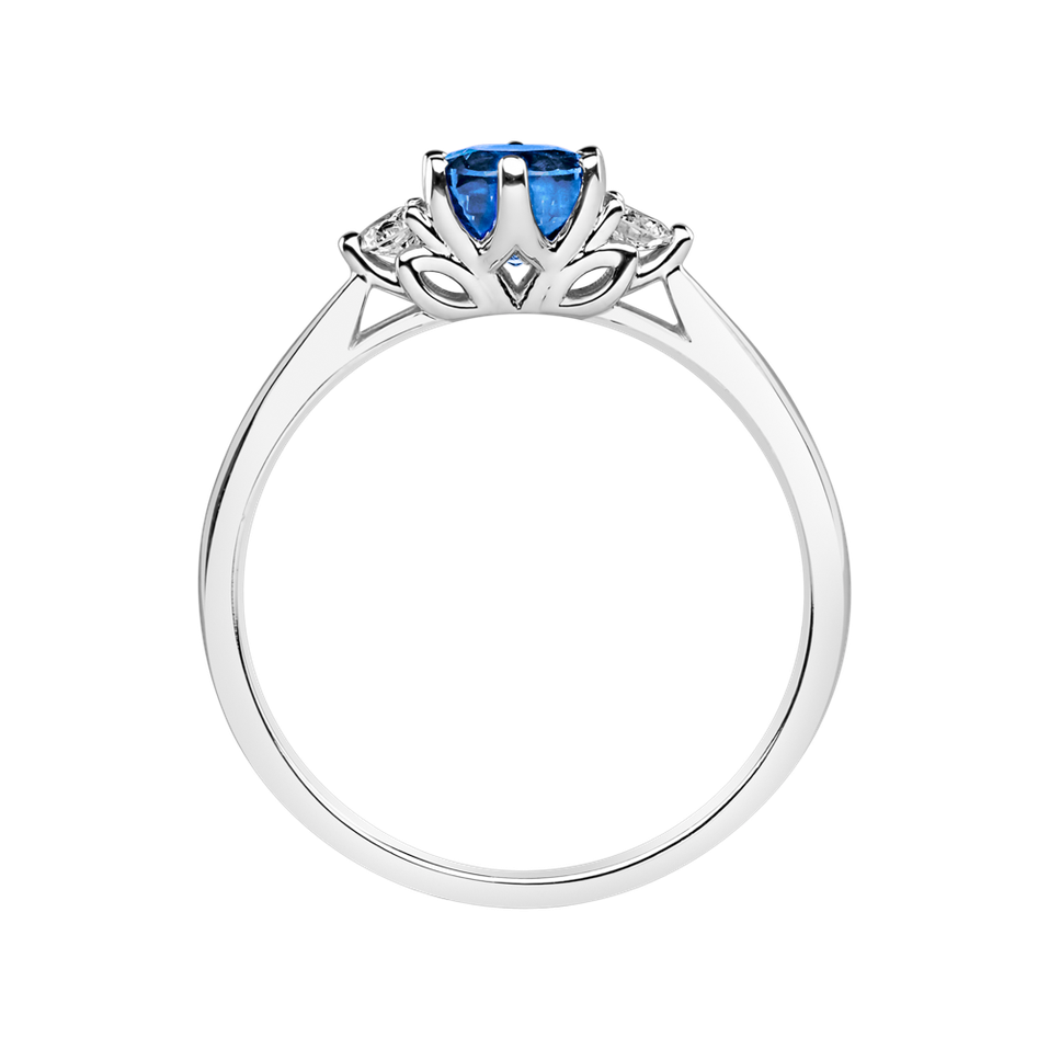 Prsten s diamanty a tanzanitem Midnight Serenity