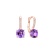 Náušnice s diamanty a ametystem Carleton3