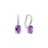 Náušnice s diamanty a ametystem Lauriene3
