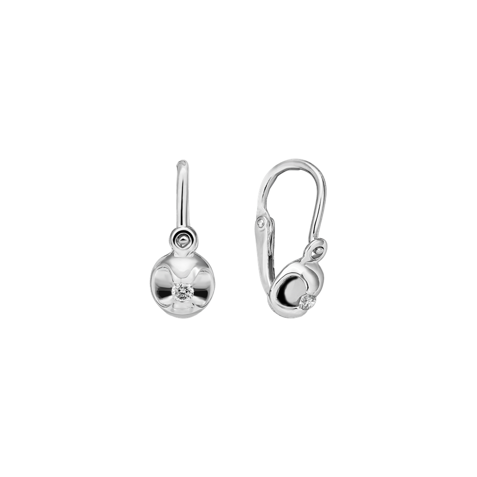 Dětské náušnice s diamantem Beauty