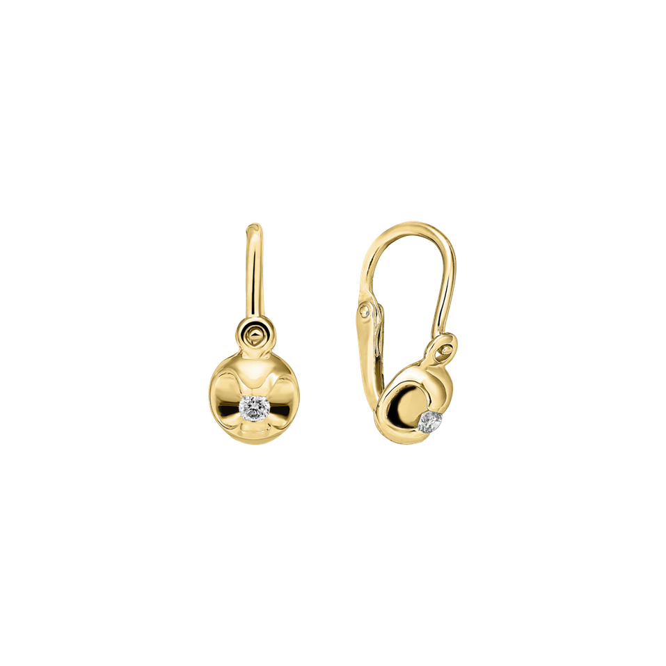 Dětské náušnice s diamantem Beauty