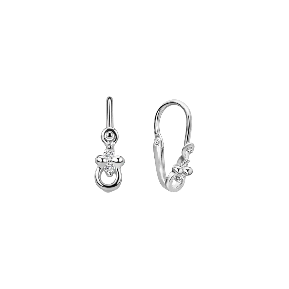 Dětské náušnice s diamanty Bee