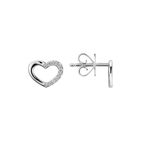 Náušnice s diamanty Sparkling Heart