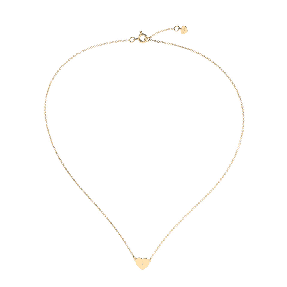 Náhrdelník s diamantem Lovely Heart