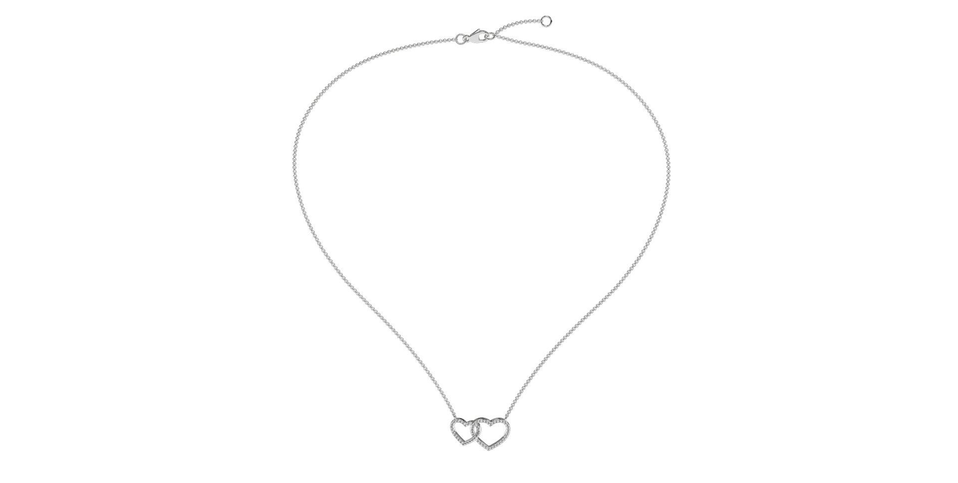 Náhrdelník s diamanty Hearts
