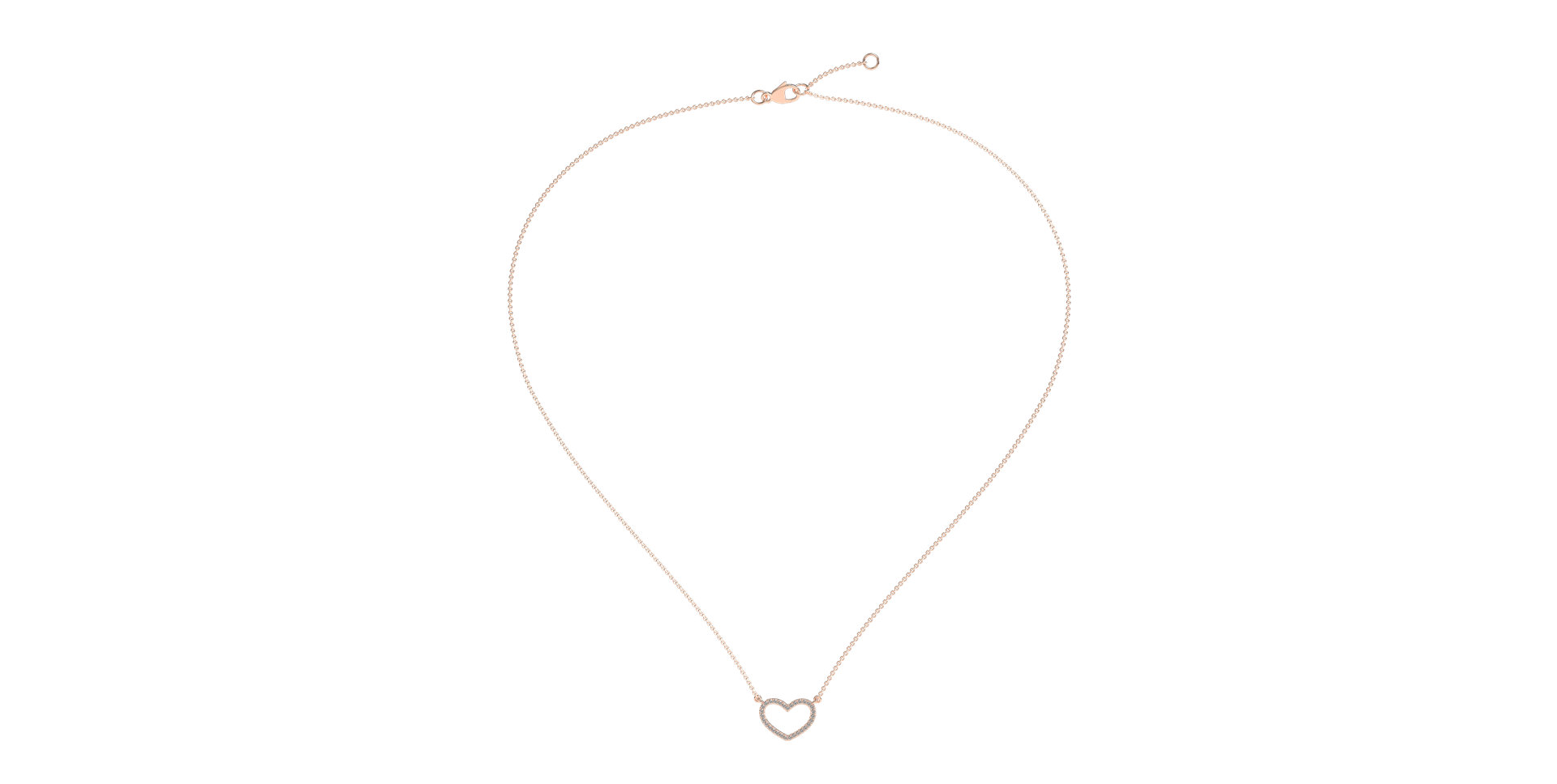 Náhrdelník s diamanty Heart