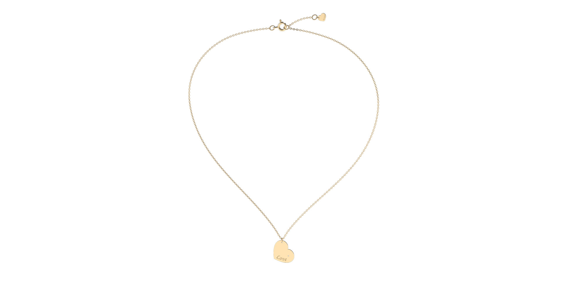 Náhrdelník s diamantem Amour Heart