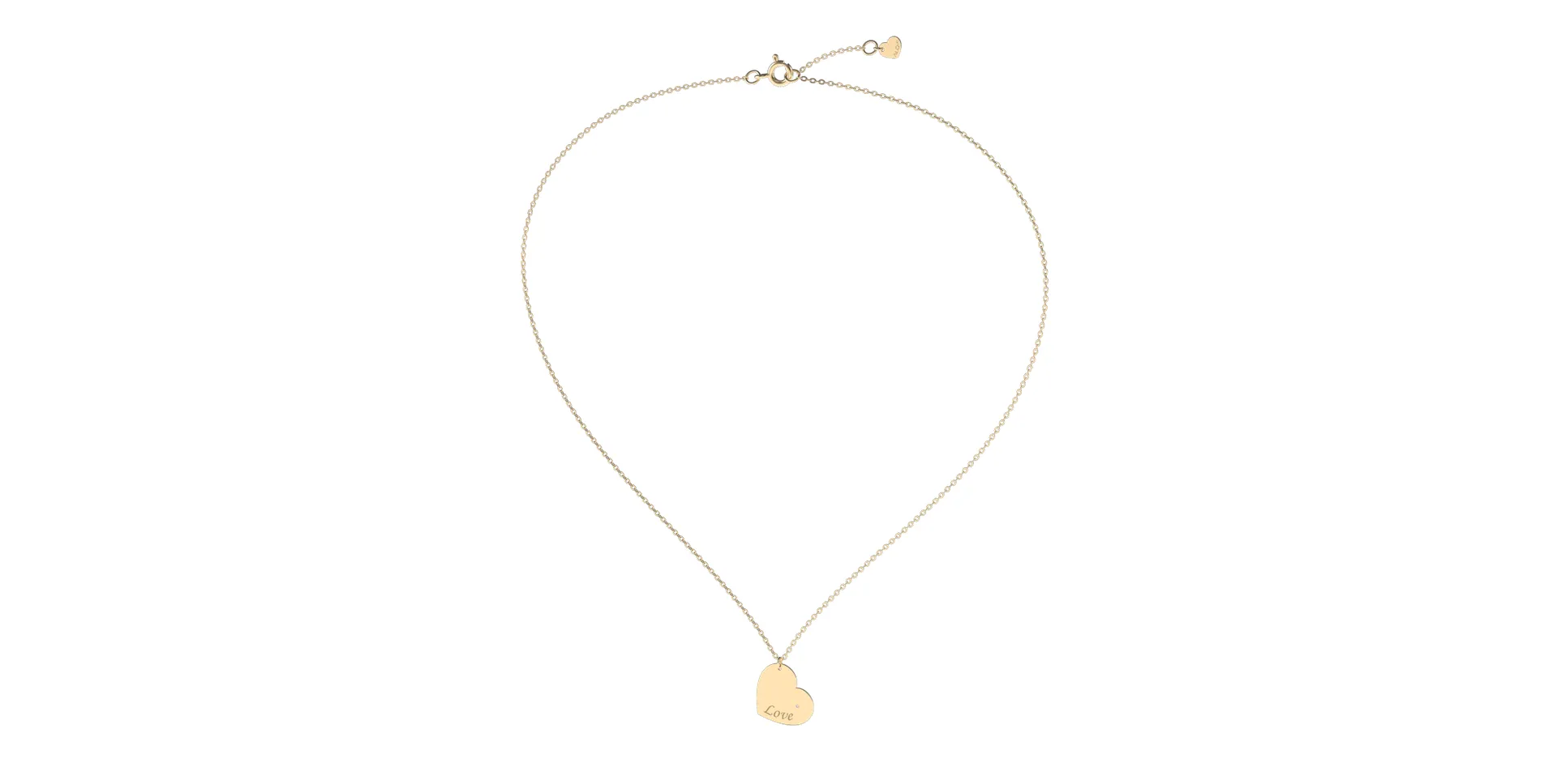 Náhrdelník s diamantem Amour Heart