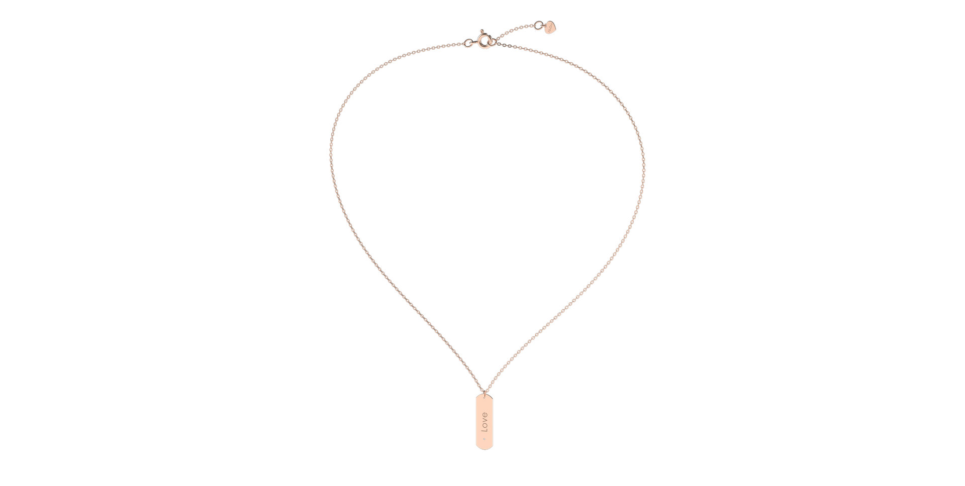Náhrdelník s diamantem Love Stamp