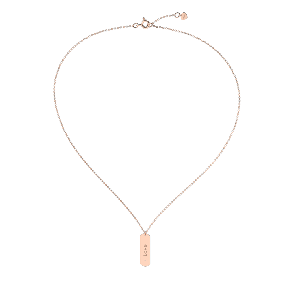 Náhrdelník s diamantem Love Stamp