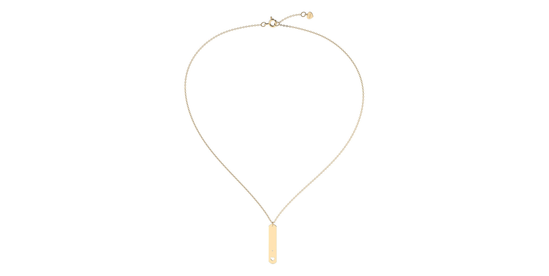 Náhrdelník s diamantem Military Heart