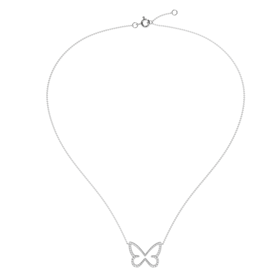 Náhrdelník s diamanty Shiny Butterfly