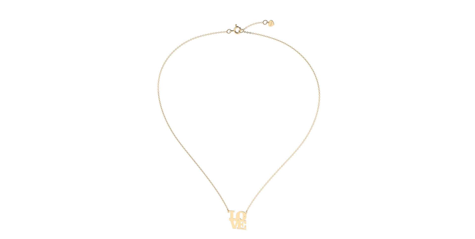 Náhrdelník s diamantem Love
