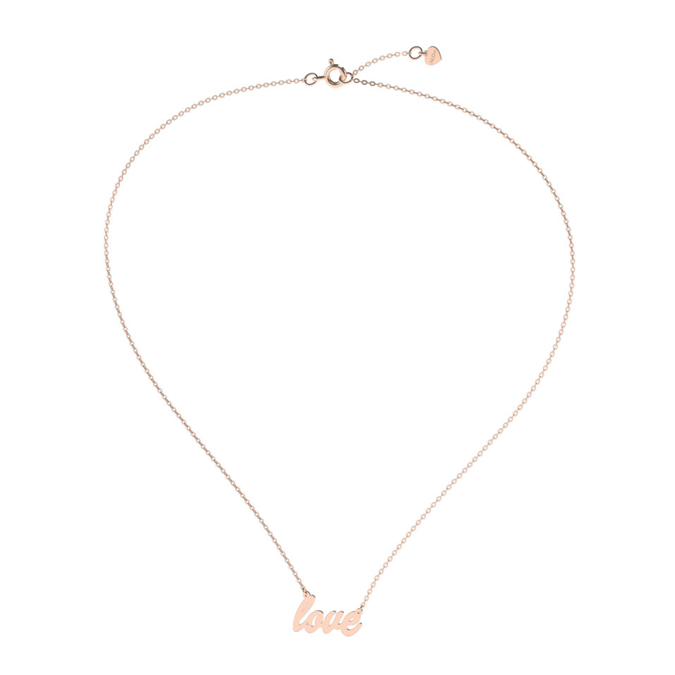 Náhrdelník s diamantem Love