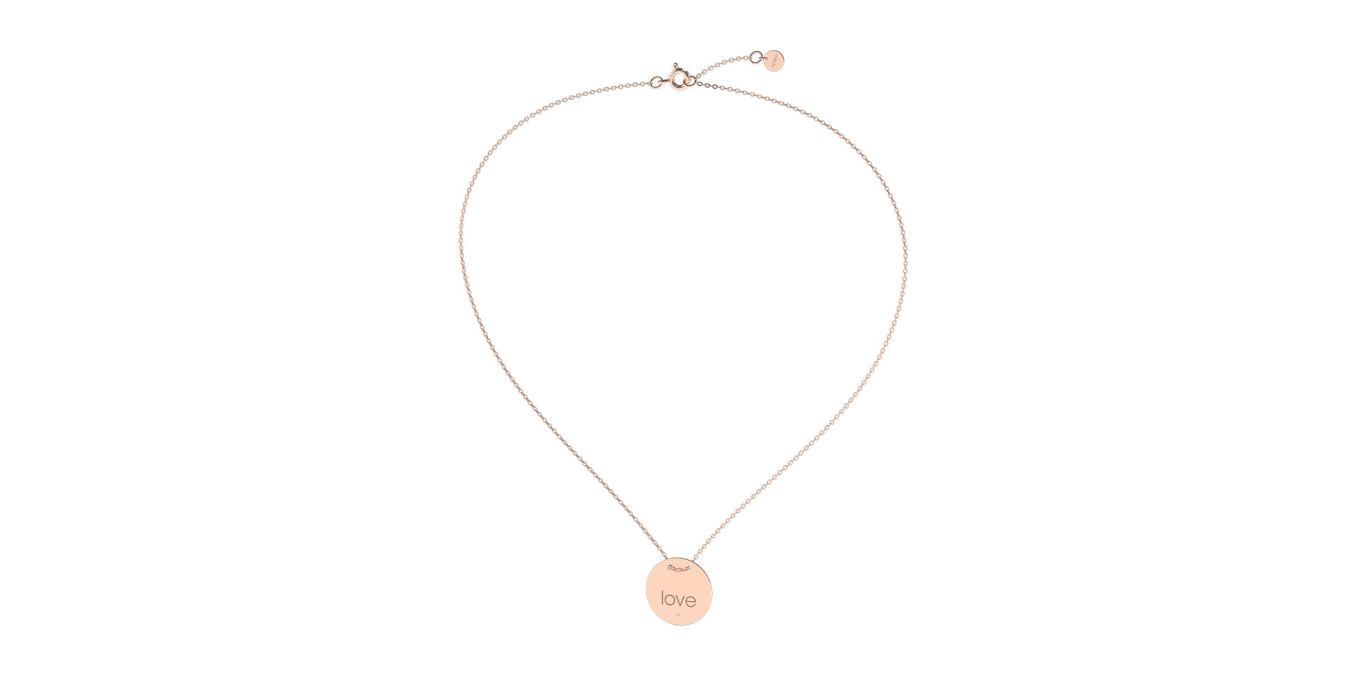 Náhrdelník s diamantem Love Stamp
