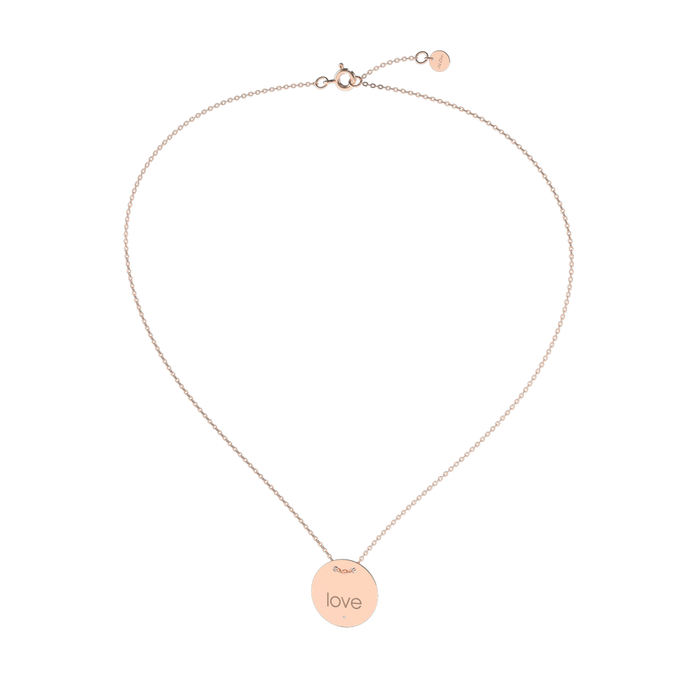 Náhrdelník s diamantem Love Stamp