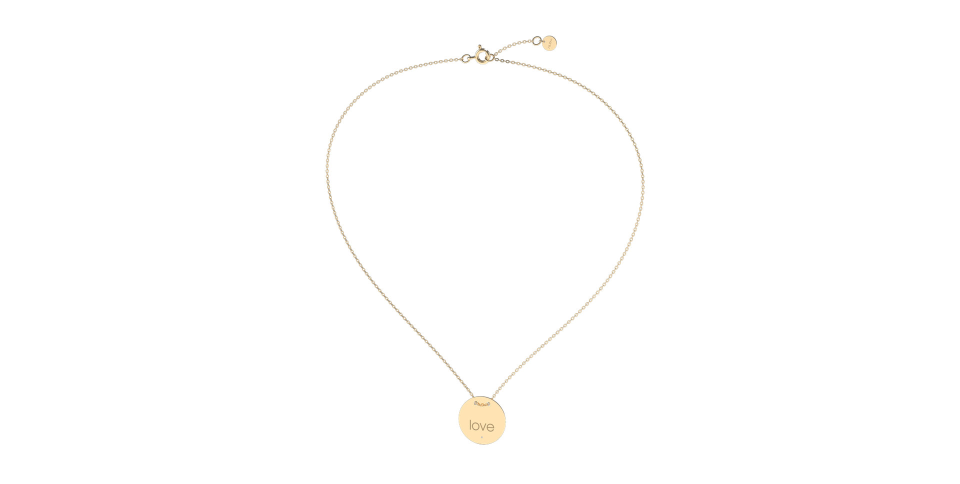 Náhrdelník s diamantem Love Stamp
