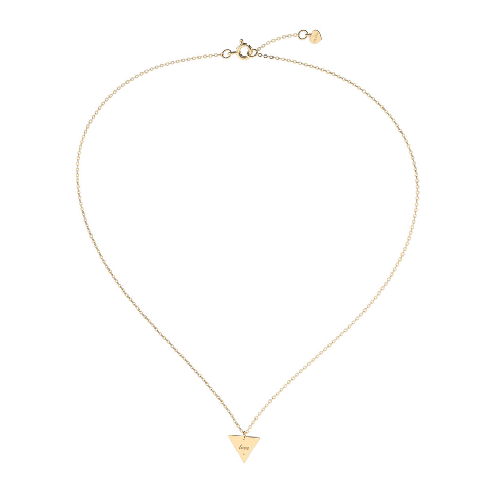 Náhrdelník s diamantem Triangle Love