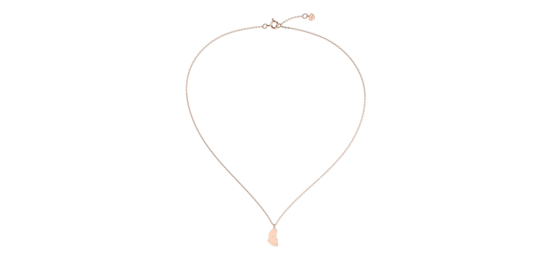Náhrdelník s diamantem Baby Foot