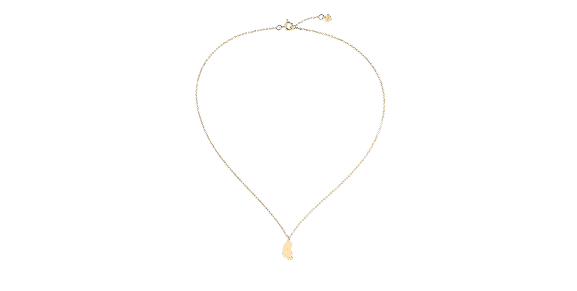 Náhrdelník s diamantem Baby Foot
