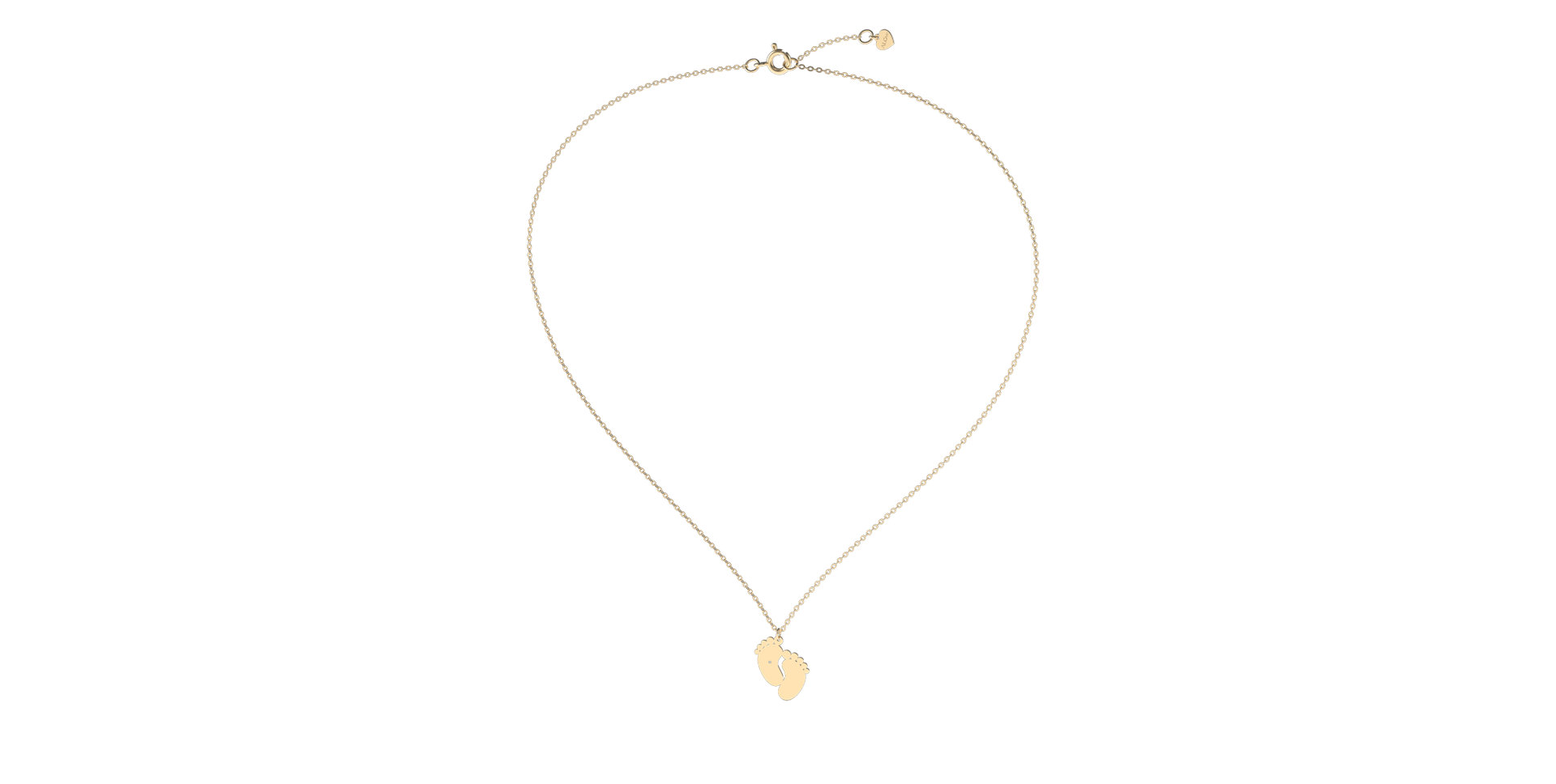 Náhrdelník s diamantem Baby Feet
