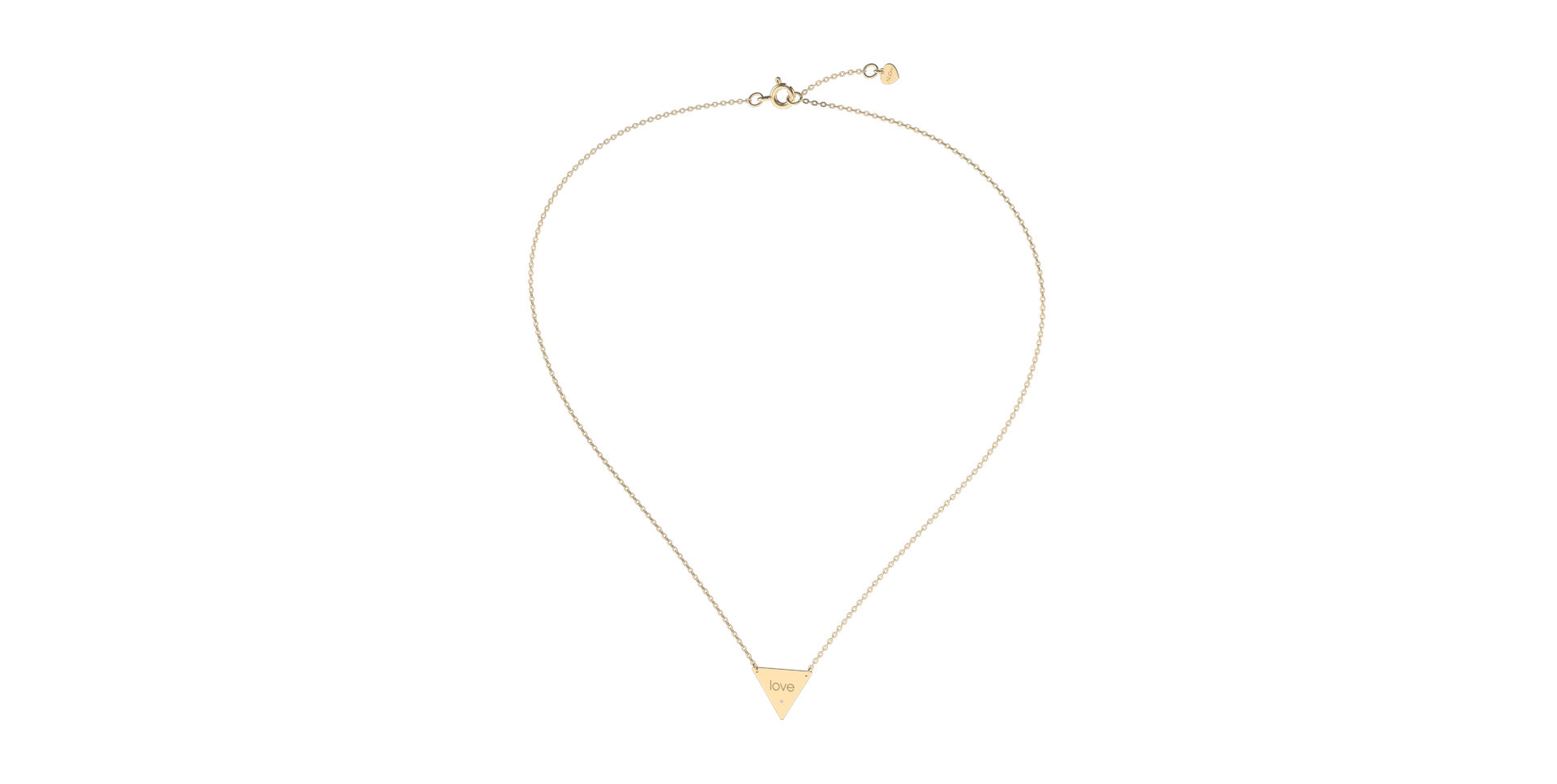 Náhrdelník s diamantem Triangle Love