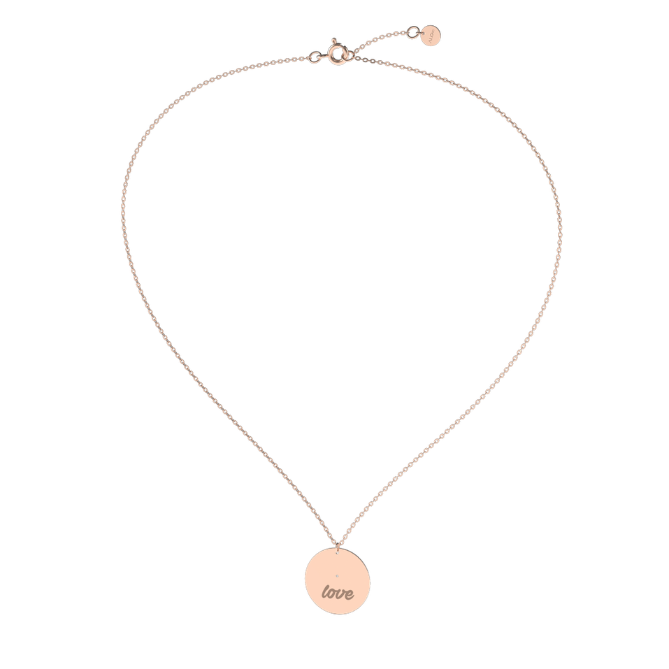 Náhrdelník s diamantem Oval Love