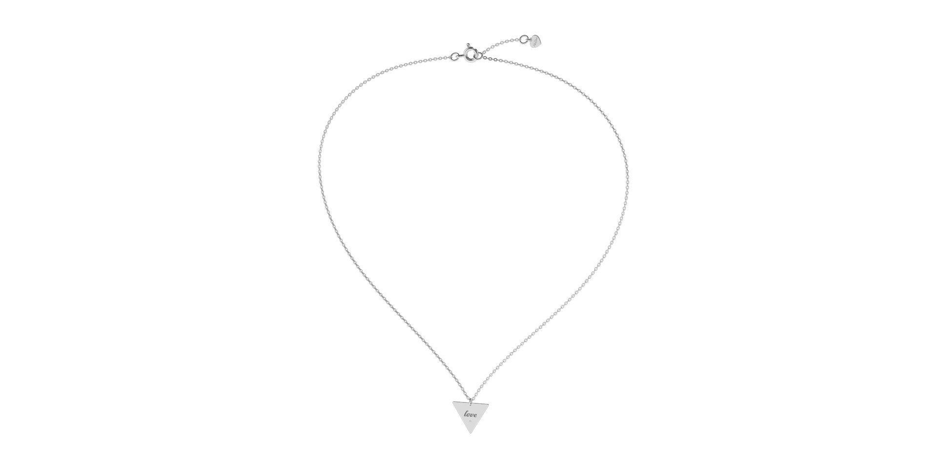 Náhrdelník s diamantem Love Triangle
