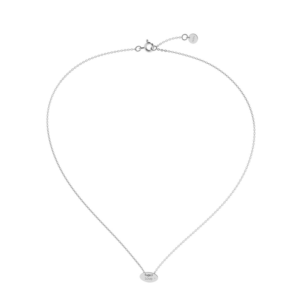 Náhrdelník s diamantem Love Y