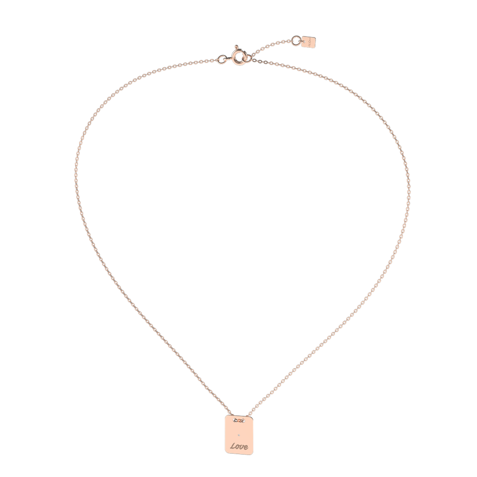 Náhrdelník s diamantem Stamp Love