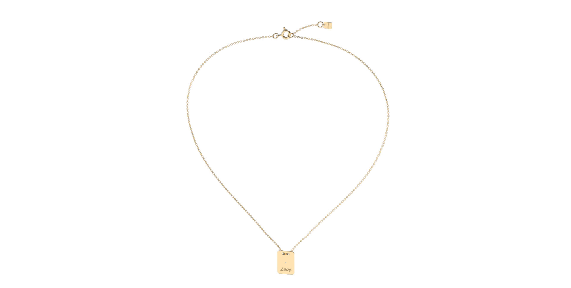 Náhrdelník s diamantem Stamp Love