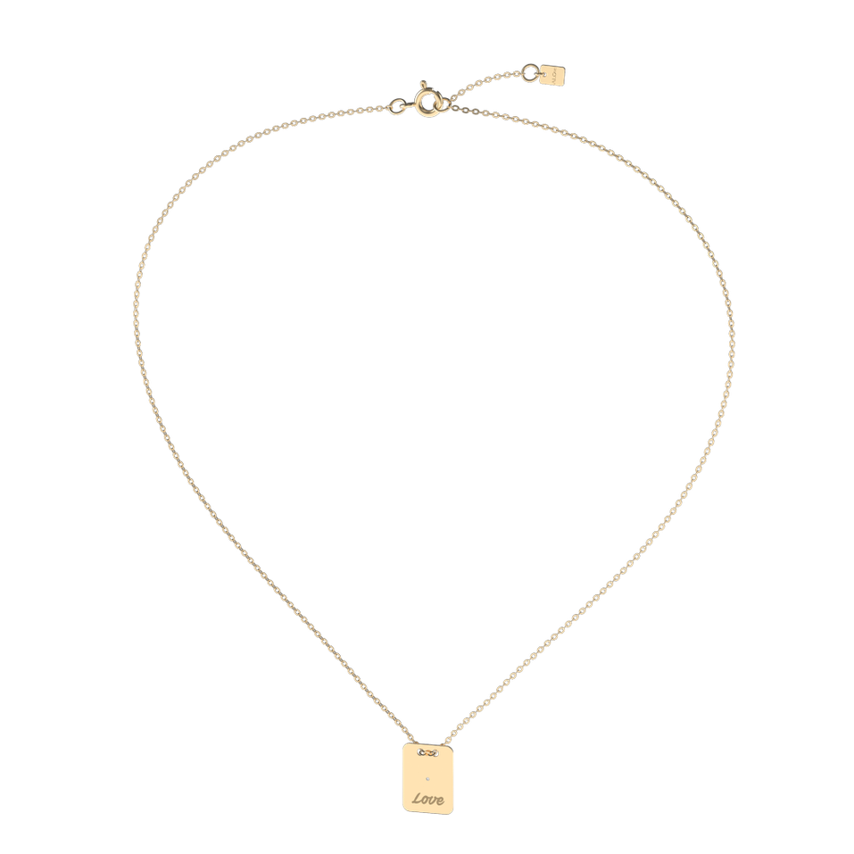 Náhrdelník s diamantem Stamp Love