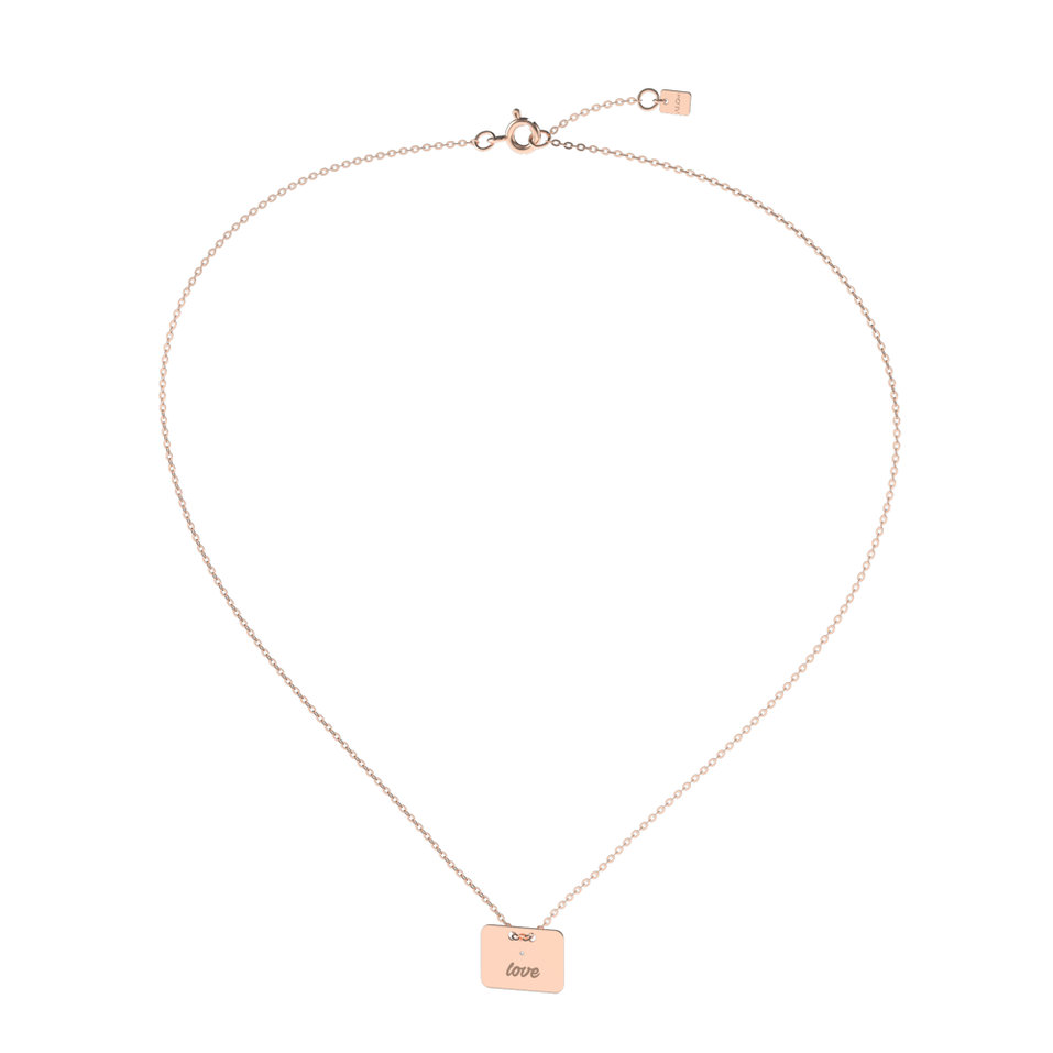 Náhrdelník s diamantem Military Amour