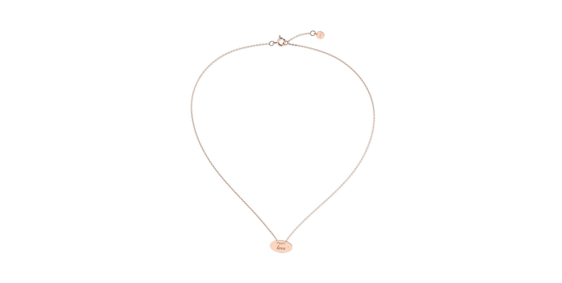 Náhrdelník s diamantem Love Y