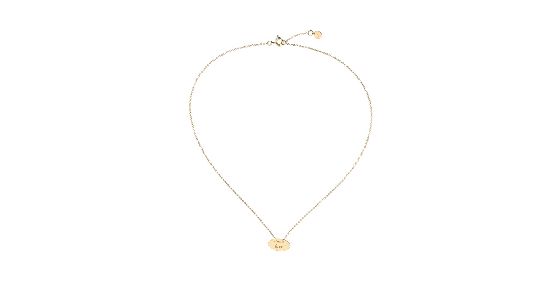 Náhrdelník s diamantem Love Y