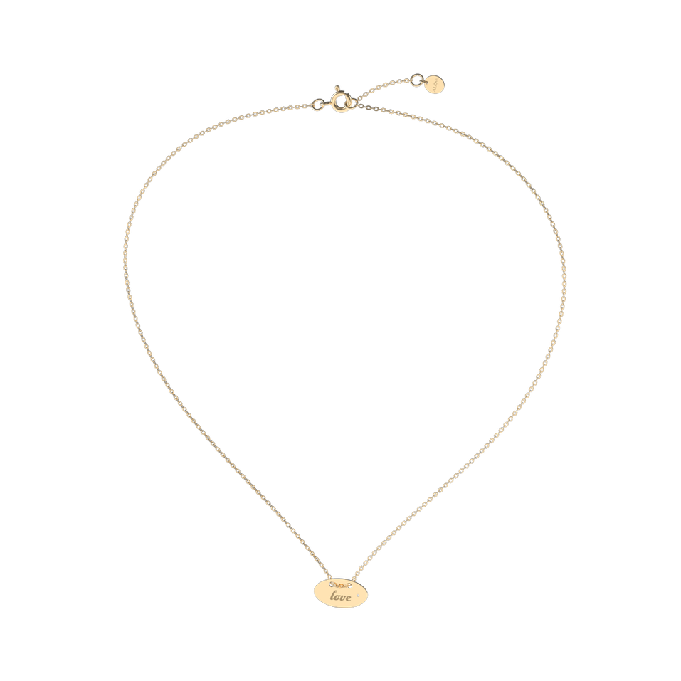 Náhrdelník s diamantem Love Y