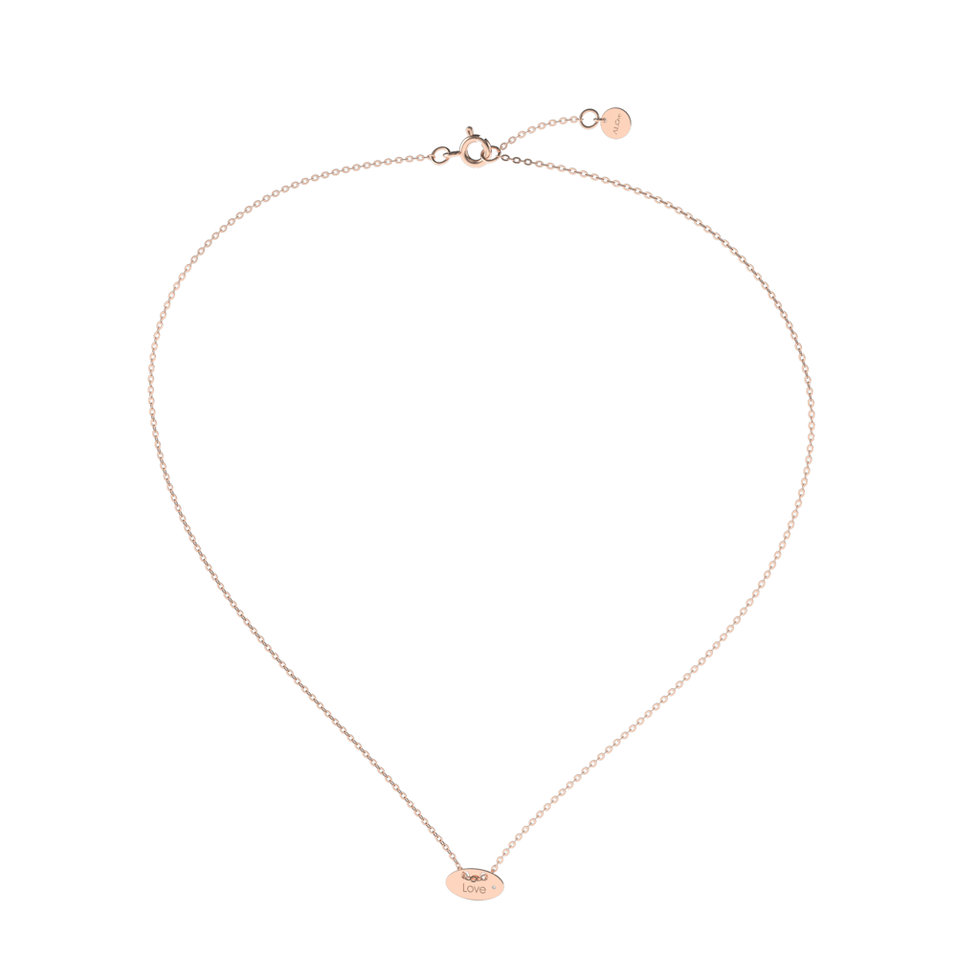 Náhrdelník s diamantem Love Y