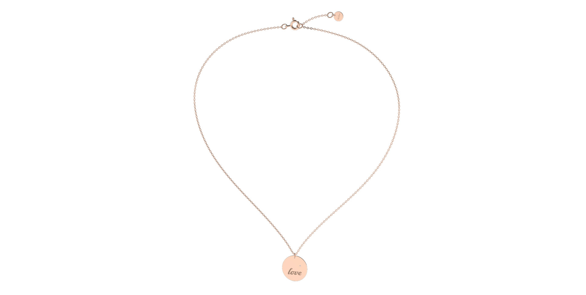 Náhrdelník s diamantem Love