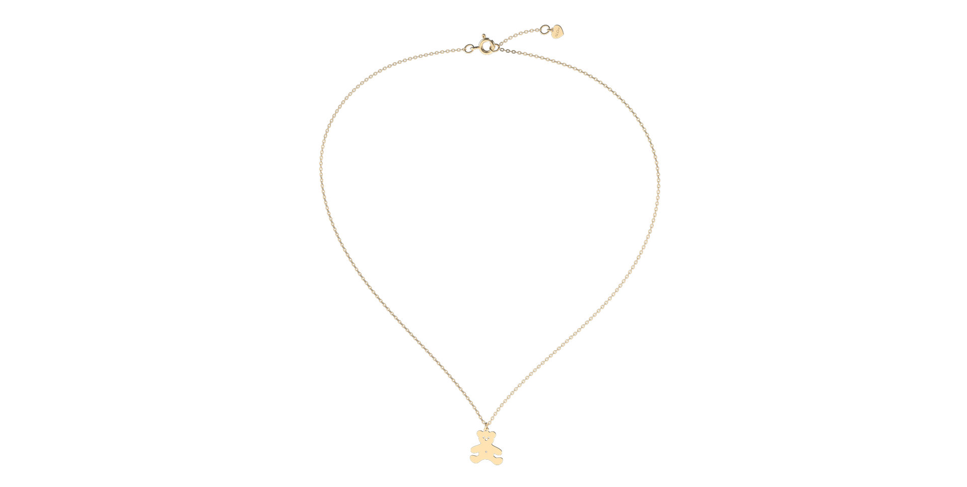 Náhrdelník s diamantem Teddy Bear