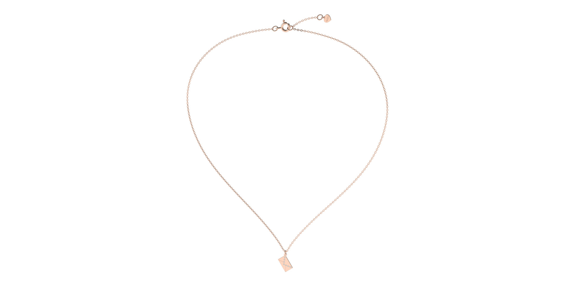 Náhrdelník s diamanty Diamond Envelope