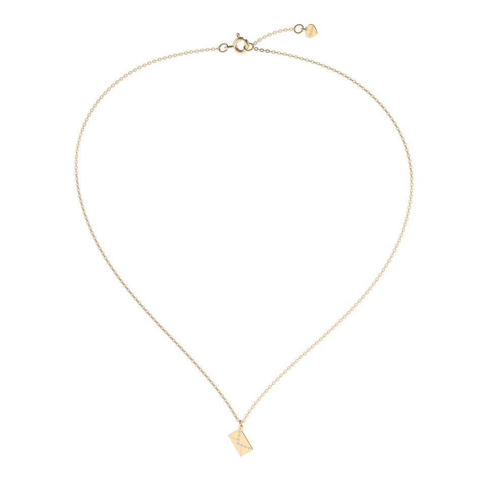 Náhrdelník s diamanty Diamond Envelope