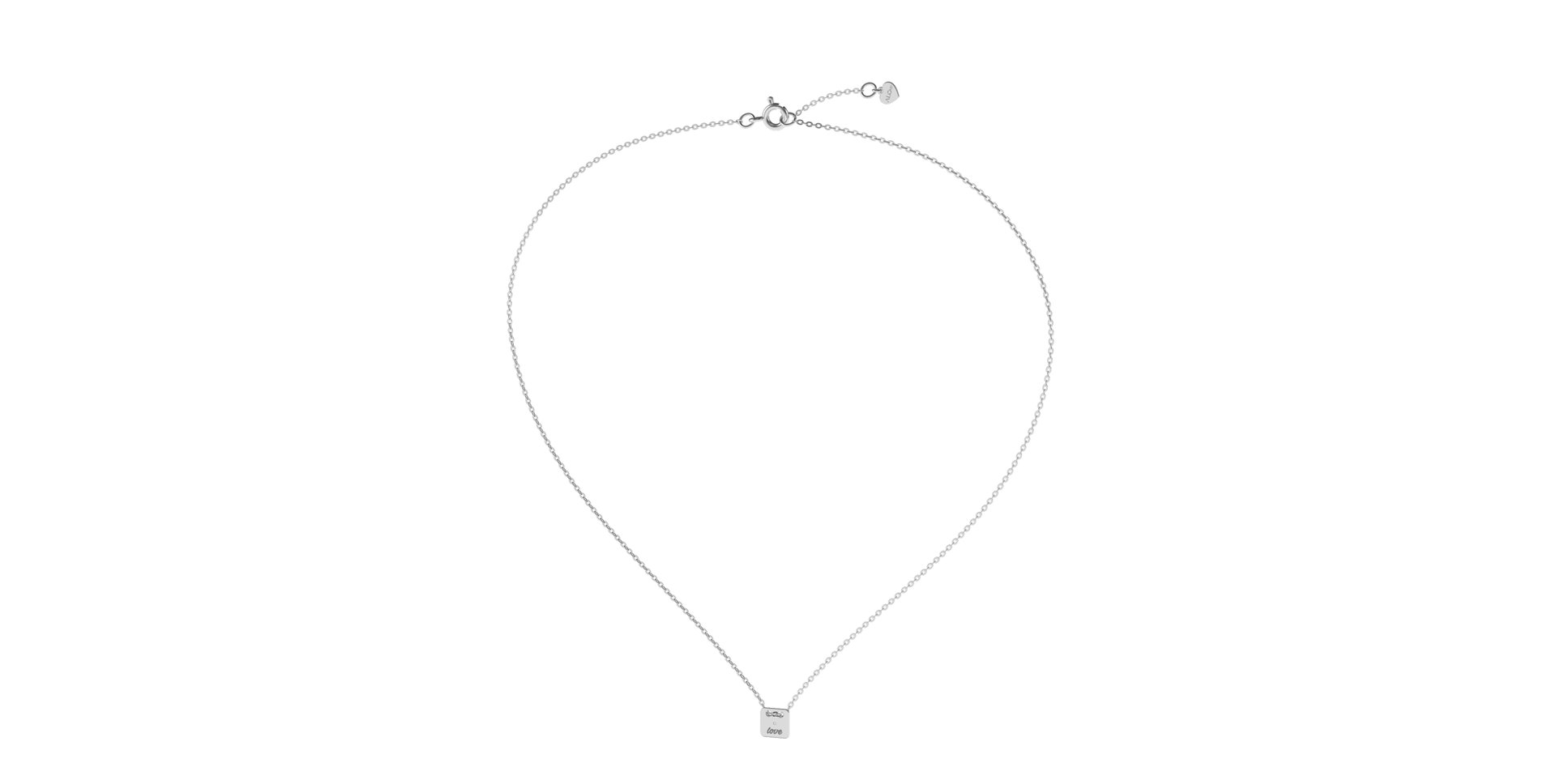 Náhrdelník s diamantem Tell U, Love U