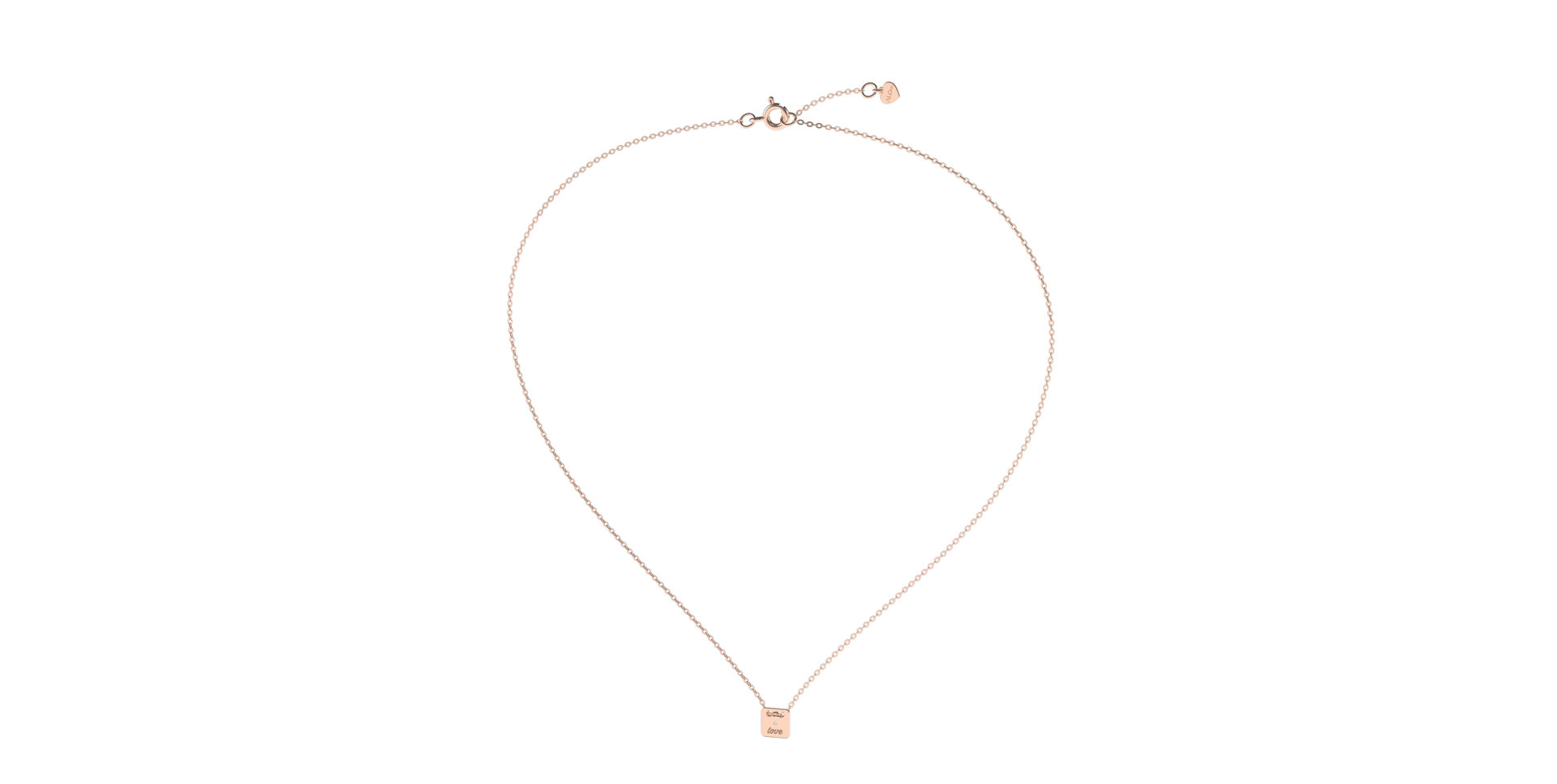 Náhrdelník s diamantem Tell U, Love U