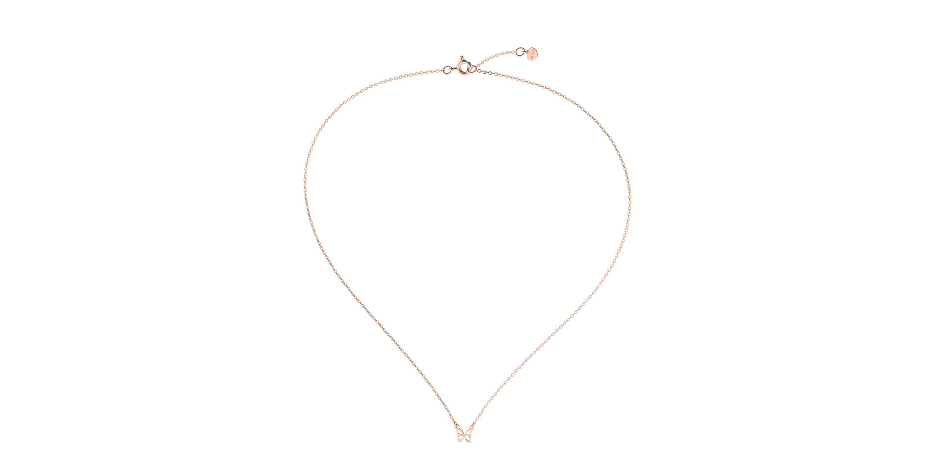 Náhrdelník s diamantem Butterfly